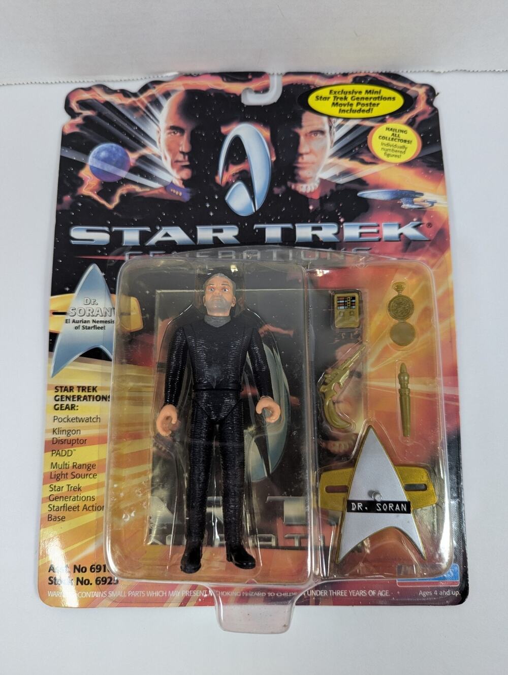 Star Trek Generations Dr. Soran Action Figure VTG NIB Playmates Toys
